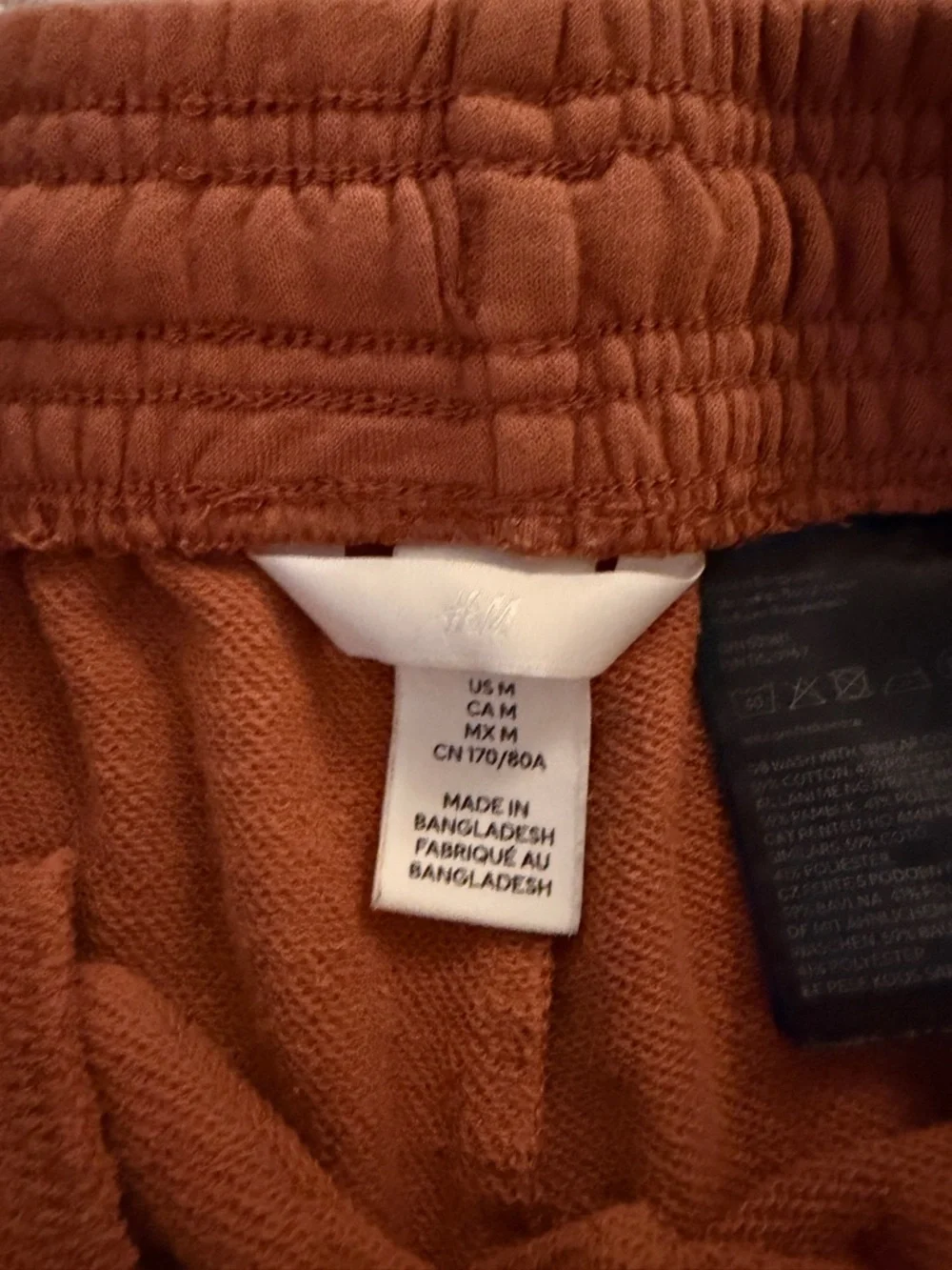 H&M Rust Drawstring Athletic Shorts - Picture 2 of 3